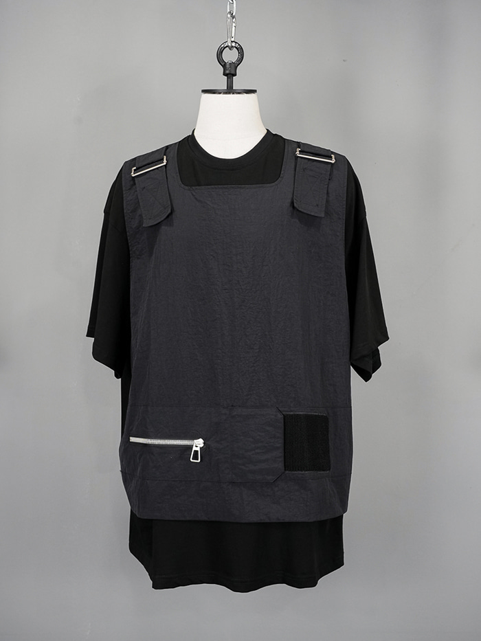 [UNISEX] Foos Skew Double Vest T-Shirt